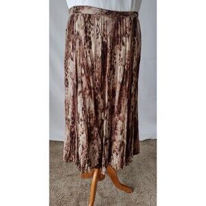 Requirements Skirt Women Pleated Maxi Long Church Modest Boho Size XL Print